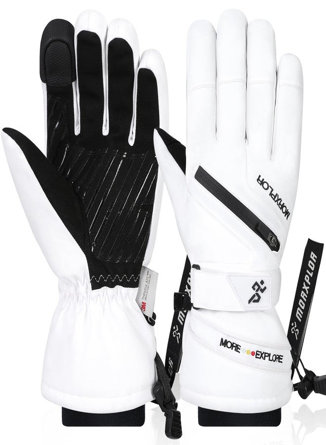 MORXPLOR Winter Ski Snow Gloves Men Women,Waterproof Windproof Touchscreen Snowboard Gloves,3M Thinsulate Insulated Warm Winter Snowmobile Glove - Image 1